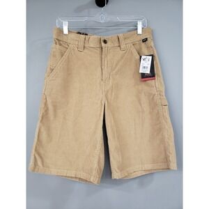 NEW Vans Off The Wall Brown Heavy Skate Shorts 28 Mens Khaki Corduroy Carpenter